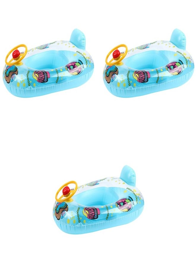 Optifit® Kids Inflatable Swimming Ring with Cartoon Steering Wheel Horn Durable PVC Leakproof Valve 55-57cm Ideal for Toddlers 3-5 Years Fun Safe Pool Float Beach Indoor Pools 3PCS - Image 1